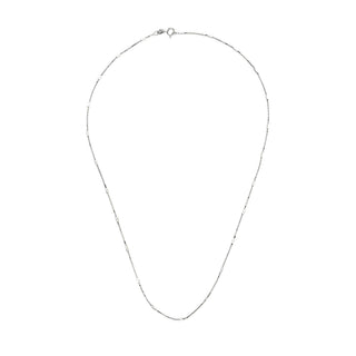 Nipura 925 Sterling Silver Long Bead Box Chain