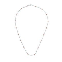 Solid Popcorn 925 Sterling Silver Chain- Rosegold