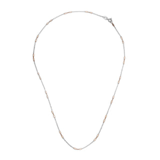 Two-tone Bead 925 Sterling Silver Chain