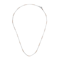 Two-tone Bead 925 Sterling Silver Chain