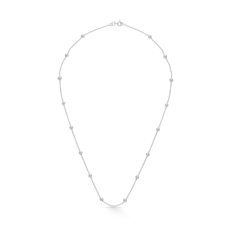 Nipura 925 Sterling Silver Stylish Flexible Box Design Chain with Silver Balls