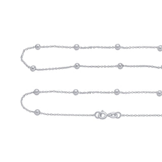 Nipura 925 Sterling Silver Stylish Flexible Box Design Chain with Silver Balls