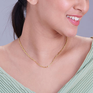Nipura 925 Sterling Silver Golden Chic Chain Necklace