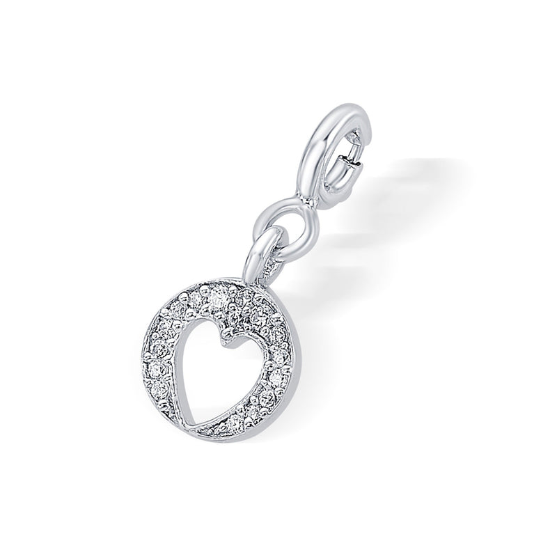 Nipura 925 Sterling Silver Hollow Heart Charm Pendant(without chain)