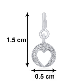Nipura 925 Sterling Silver Hollow Heart Charm Pendant(without chain)