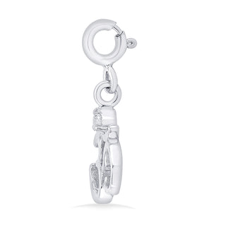 Nipura 925 Sterling Silver Zircon OM Charm Pendant(without chain)