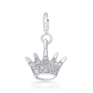 Nipura 925 Sterling Silver Zircon Crown Charm Pendant(without chain)