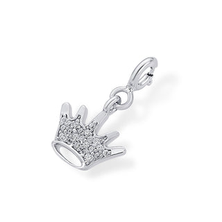 Nipura 925 Sterling Silver Zircon Crown Charm Pendant(without chain)