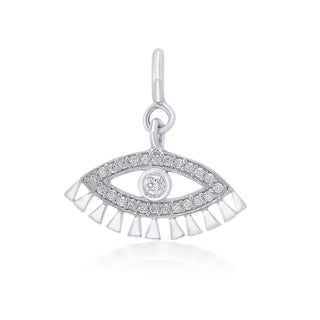 Nipura 925 Sterling Silver Zircon Eye Charm Pendant(without chain)