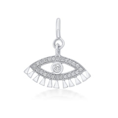Zircon Eye Charm 925 Sterling Silver Pendant(without chain)