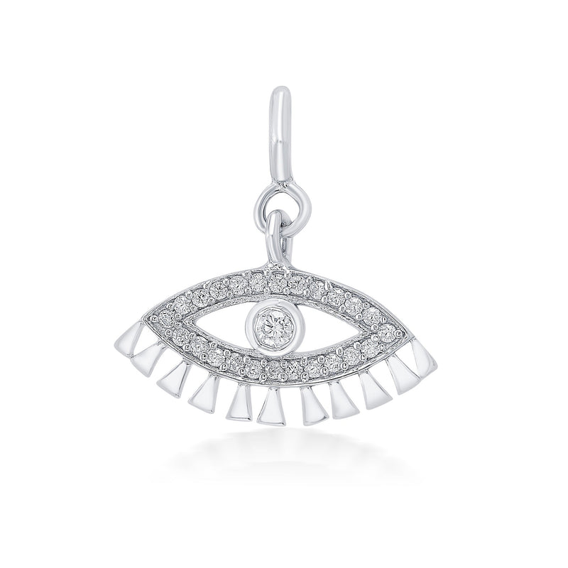 Nipura 925 Sterling Silver Zircon Eye Charm Pendant(without chain)