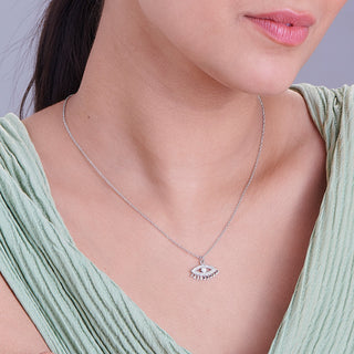Nipura 925 Sterling Silver Zircon Eye Charm Pendant(without chain)