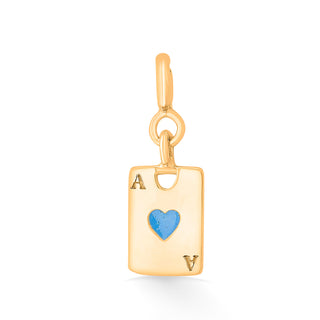 Ace of Heart Charm 925 Sterling Silver Pendant(without chain)