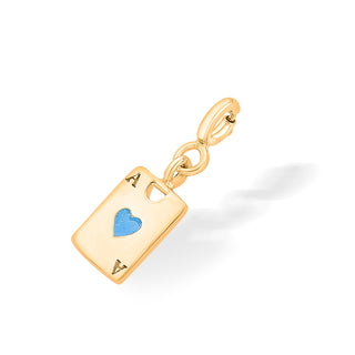 Ace of Heart Charm 925 Sterling Silver Pendant(without chain)