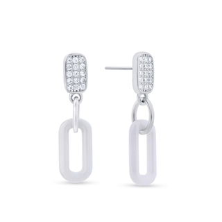 Nipura 925 Sterling Silver Geometric Zircon Pendant Set