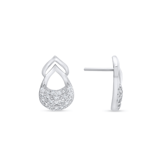 Nipura 925 Sterling Silver Graceful Teardrop Zircon Pendant Set