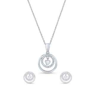 Nipura 925 Sterling Silver Love in Harmony Pendant Set