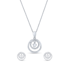 Love in Harmony 925 Sterling Silver Pendant Set