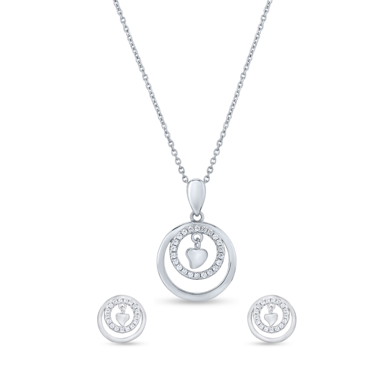 Nipura 925 Sterling Silver Love in Harmony Pendant Set