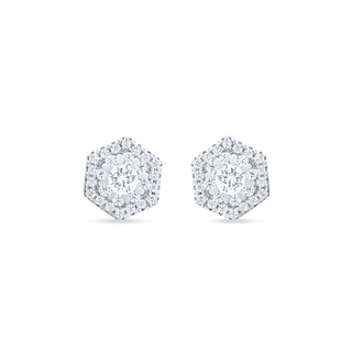 Nipura 925 Sterling Silver Hexagon Zircon Pendant Set