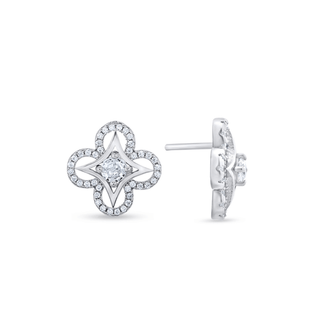 Nipura 925 Sterling Silver Clover Zircon Pendant Set