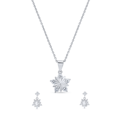 Starry Elegance 925 Sterling Silver Pendant Set