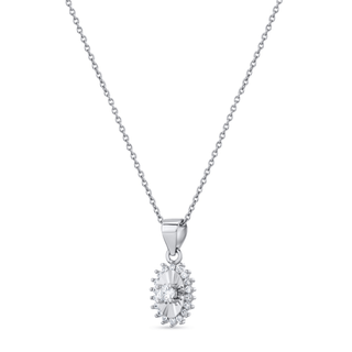 Nipura 925 Sterling Silver Sparkling Sunburst Pendant Set