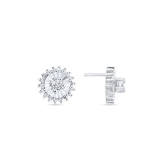 Nipura 925 Sterling Silver Sparkling Sunburst Pendant Set