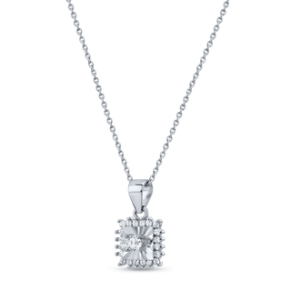 Nipura 925 Sterling Silver Classic Solitaire Pendant Set