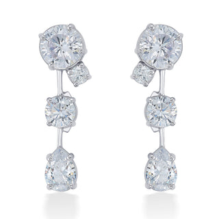 Nipura 925 Sterling Silver Zircon Struck Earrings