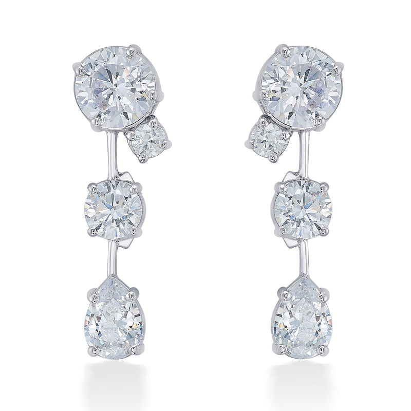 Nipura 925 Sterling Silver Zircon Struck Earrings
