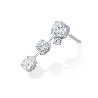 Nipura 925 Sterling Silver Zircon Struck Earrings
