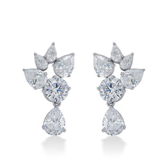 Zircon Pear 925 Sterling Silver Drop Earrings