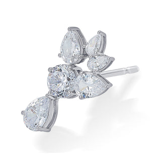 Nipura 925 Sterling Silver Zircon Pear Drop Earrings