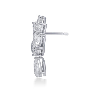 Nipura 925 Sterling Silver Zircon Pear Drop Earrings