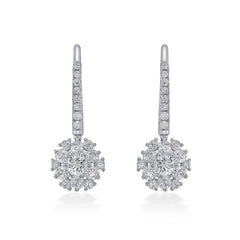 Classic Zircon 925 Sterling Silver Drop Earrings