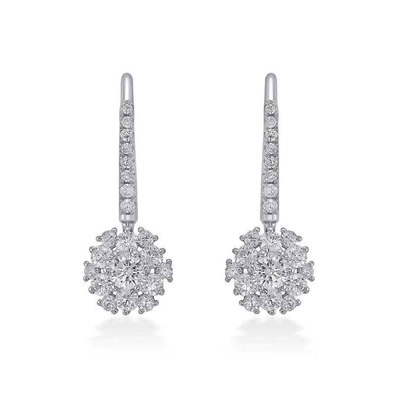 Classic Zircon 925 Sterling Silver Drop Earrings