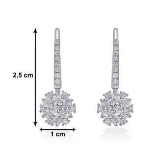 Classic Zircon 925 Sterling Silver Drop Earrings