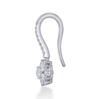 Classic Zircon 925 Sterling Silver Drop Earrings