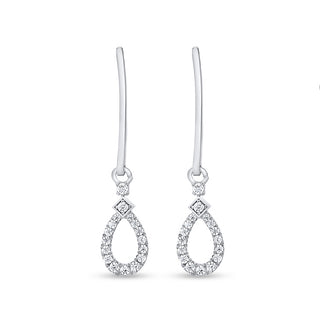 Nipura 925 Teardrop Sterling Silver CZ Earrings