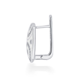 Nipura 925 Sterling Silver Celestial White Enamel Bali Earrings