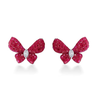 Nipura 925 Sterling Silver Pink Haruki Zircon Earrings