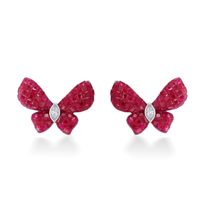 Nipura 925 Sterling Silver Pink Haruki Zircon Earrings