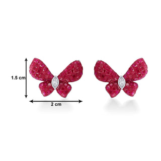 Nipura 925 Sterling Silver Pink Haruki Zircon Earrings