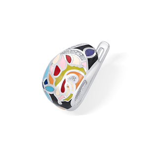 Nipura 925 Sterling Silver Garden of Bloom Enamel Bali Earrings