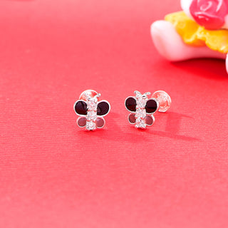 Nipura 925 Sterling Silver Black Butterfly Dreams Studs for Kids
