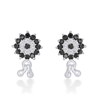 Nipura Sterling Silver Sparkling Charm Stud Earrings for Kids, Baby