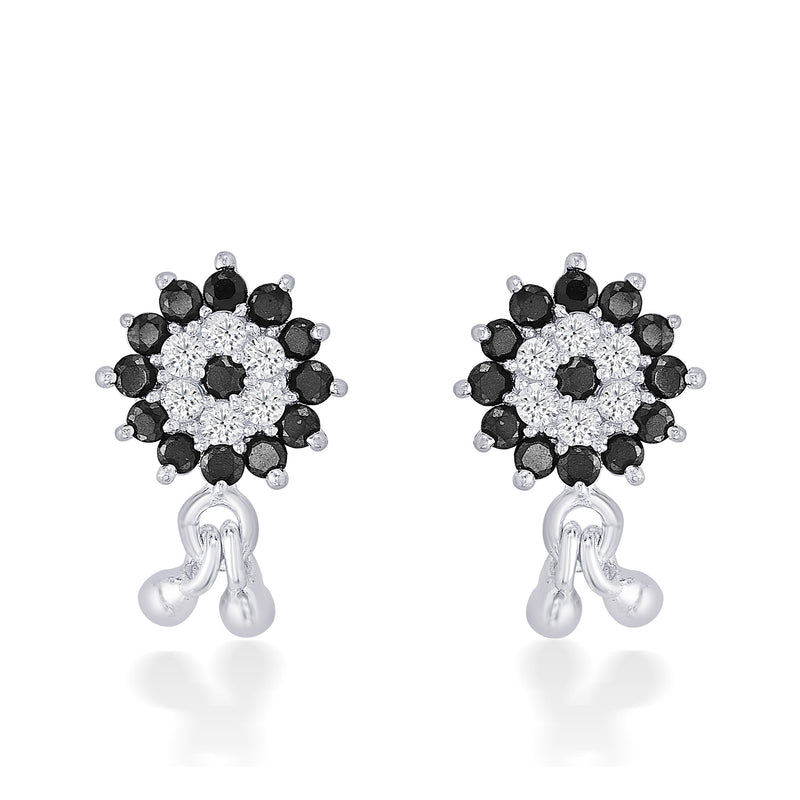 Nipura Sterling Silver Sparkling Charm Stud Earrings for Kids, Baby