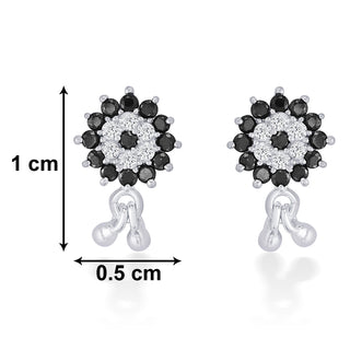 Nipura Sterling Silver Sparkling Charm Stud Earrings for Kids, Baby