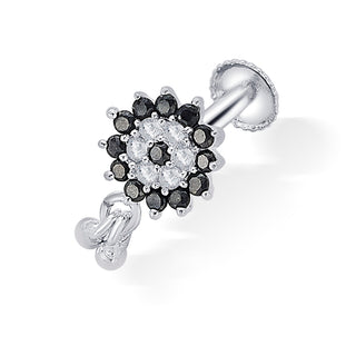 Nipura Sterling Silver Sparkling Charm Stud Earrings for Kids, Baby